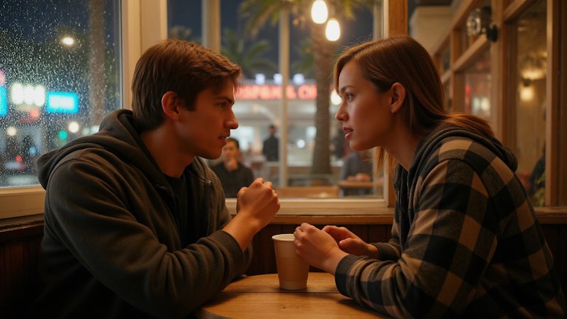 Ζευγάρι σε καφέ προσπαθεί μέσο επικοινωνίας να χτίζει την σχέση του