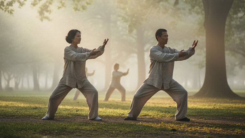 Κάνωντας Τάι Τσι στο πάρκο