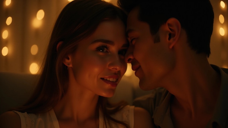 Άντρας ψιθυρίζει βρώμικες λέξεις στο αυτή της γυναίκας