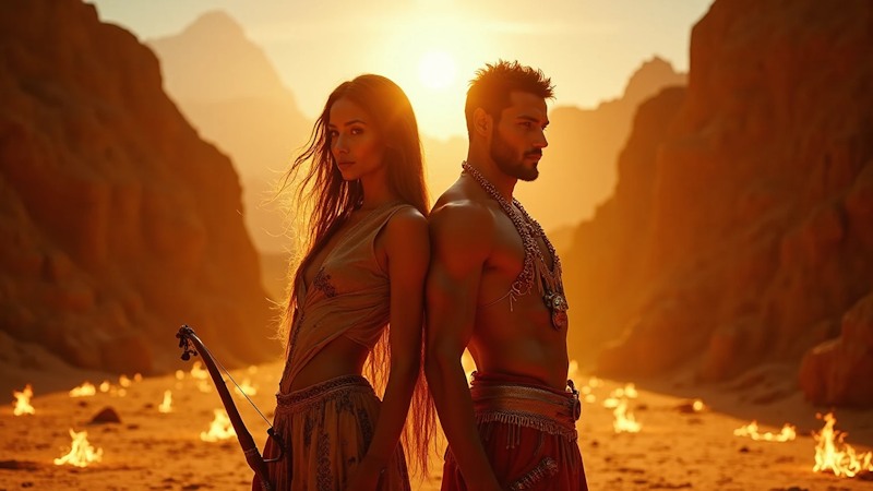 Γυναίκα Τοξότης & Λέων