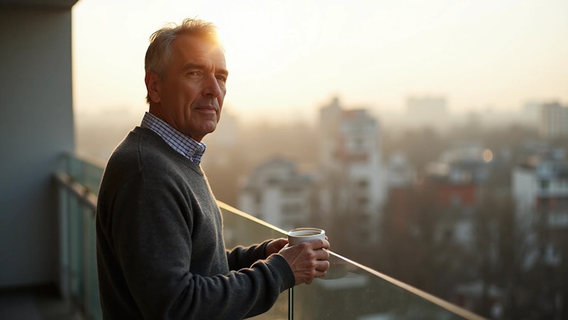 Άνδρας στο μπαλκόνι