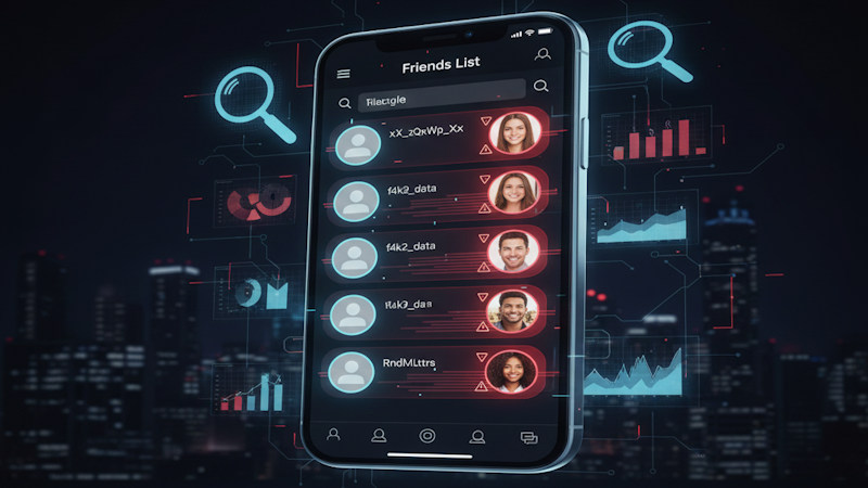 Οι λίστες φίλων στο ψεύτικο προφίλ